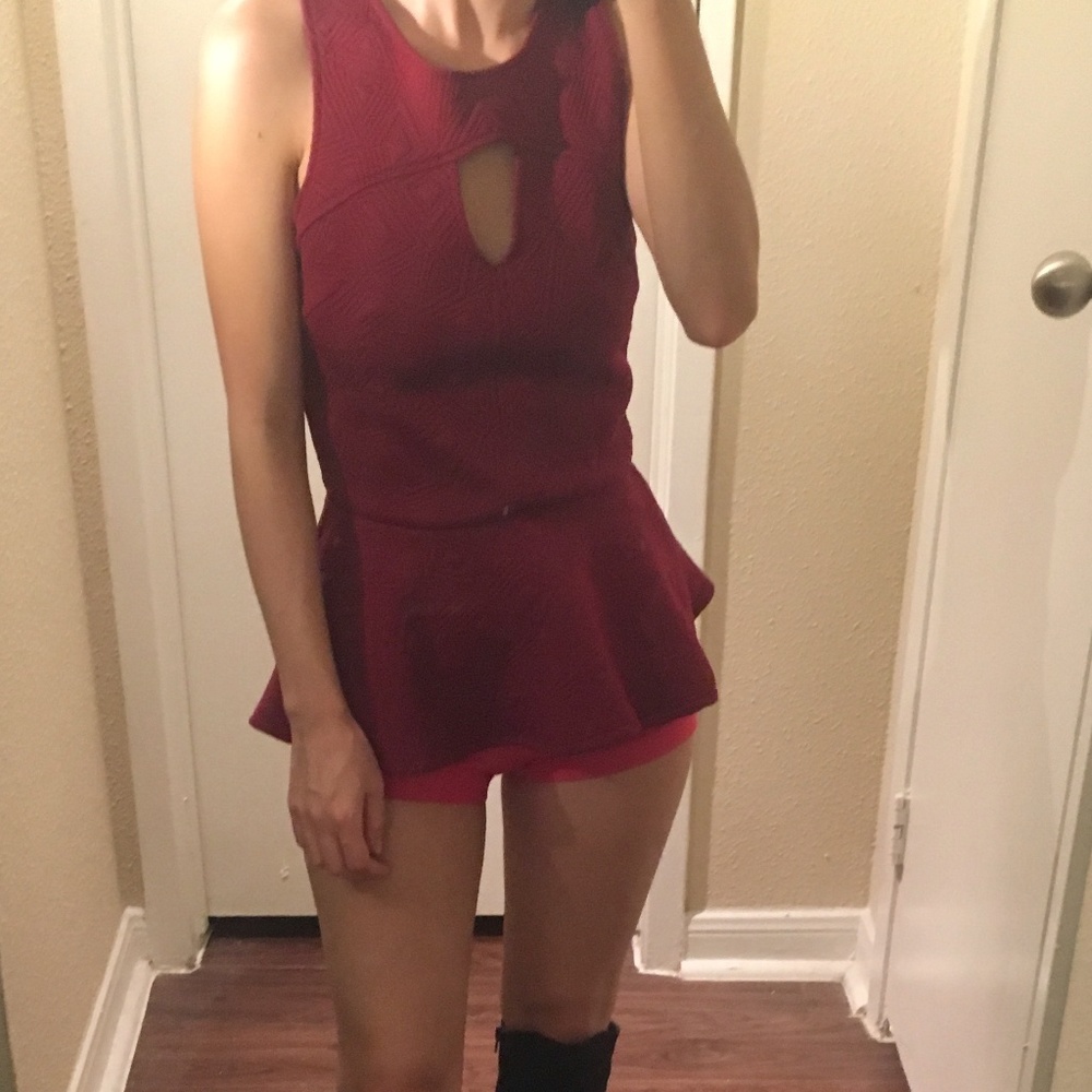 Red Pendulum Blouse